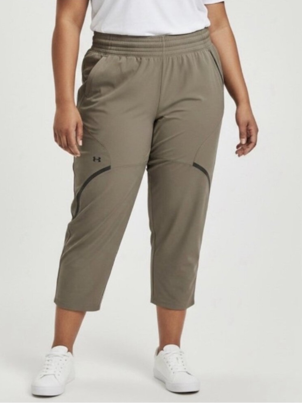 Under Armour UA Unstoppable Womens Ankle Pants Plus Size 2XL Taupe (W38 X L24)